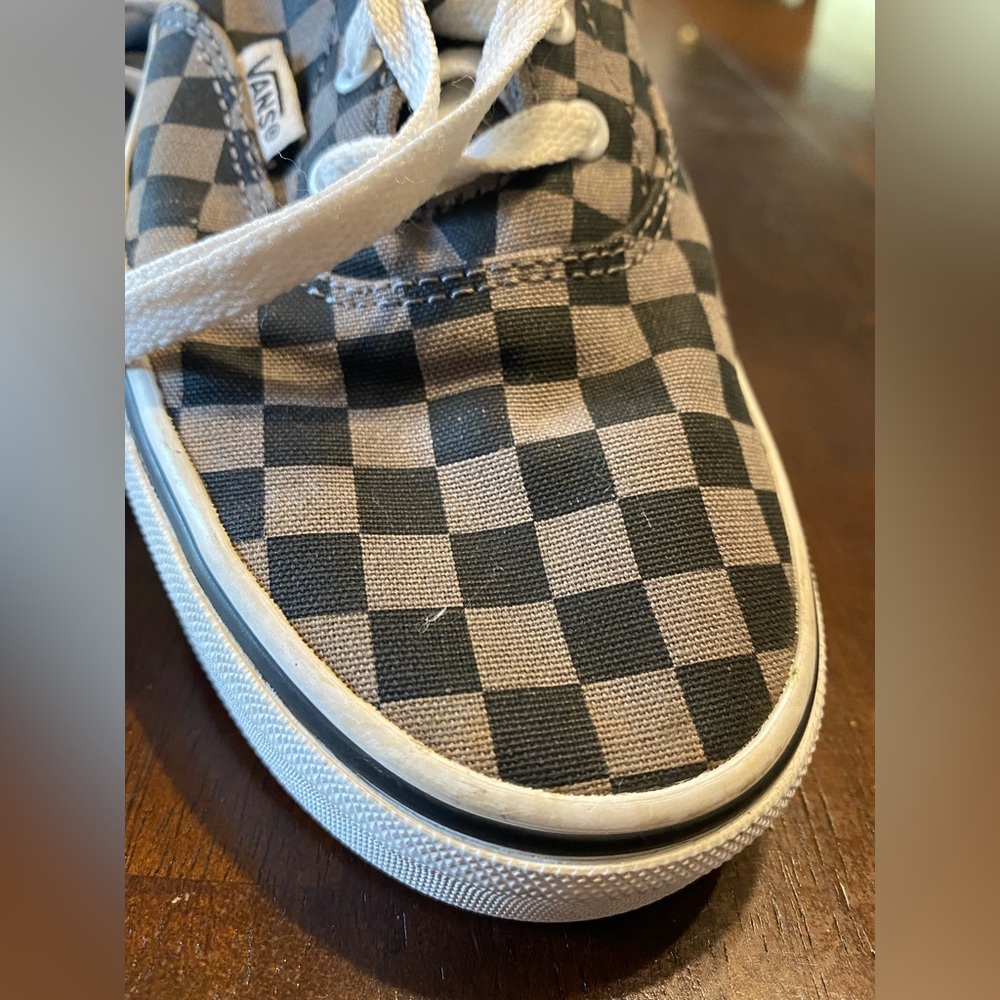 Vans Black gray and white checkered size 5 - Picture 4 of 5